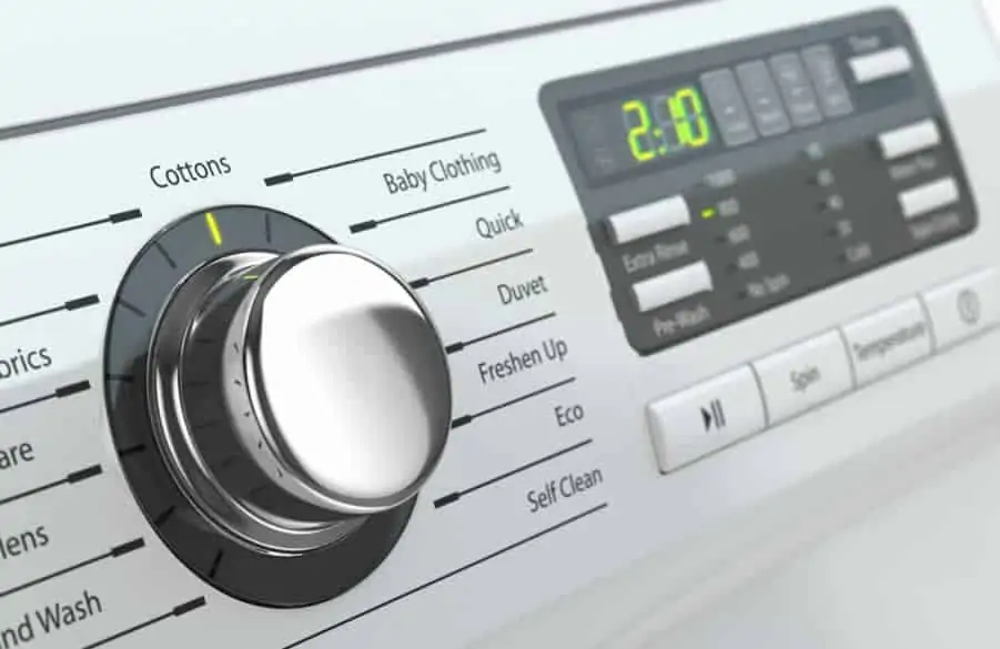 he washing machine control panel