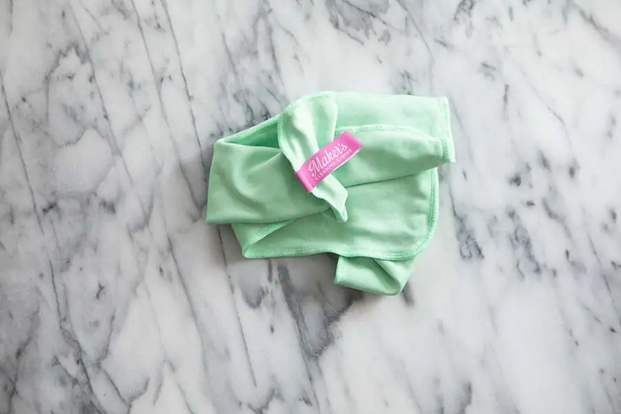 Green microfiber cloth